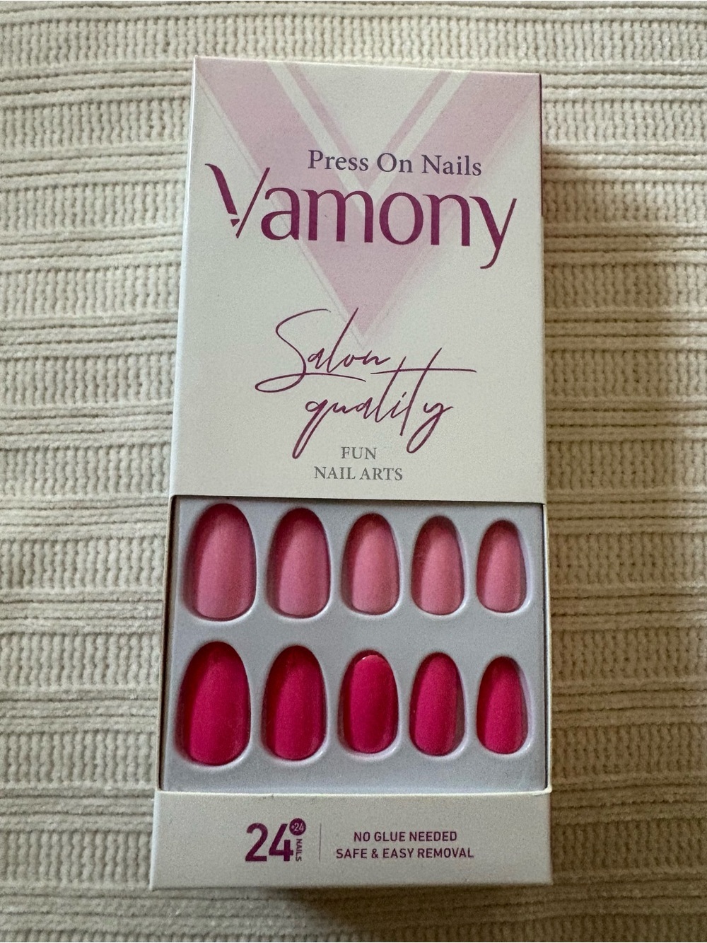 Vamony Press-On Nails in Pink  Sets